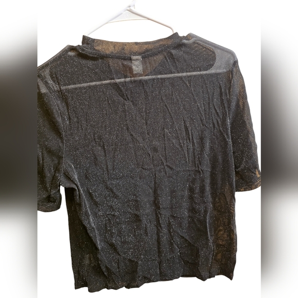 MAKEMECHIC Black Mesh Top - Picture 2 of 3